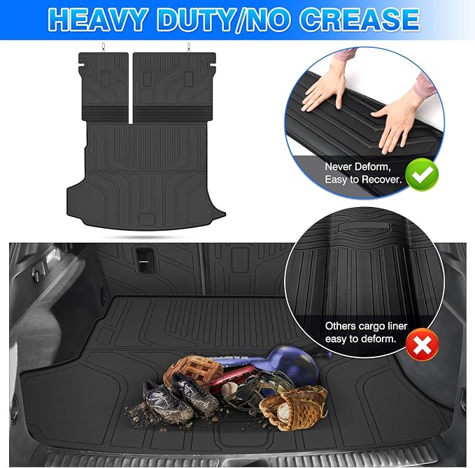 Envision Cargo mat - Trunk Mat for Buick Envision 2021-2026, All Weather Trunk Mat & Backrest Mat for Envision Accessories, Heavy Duty Rubber Mats, Car Accessories - Image 5