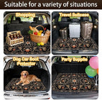 Car Trunk Mat for SUV, 31"x47" Dark Vintage Floral Cargo Liner Protector | All Weather Universal Cargo Liners for Dogs, Car Accessory for SUVs/Sedan/Wagons, Durable Non-Slip Washable Rear Cargo Mat - Image 7