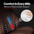 Coverland Premium Custom Fit Truck Car Seat Covers Full Set Seat Waterproof | Airbag Compatible Non-Slip Seat Cover for 2007-2013 Toyota Tundra Double Cab [Dark Brown - Size Chart X58] - Image 3