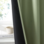 RYB HOME Bedroom Blackout Curtains 80 inches Long, 100% Blackout | Thermal Insulated, Noise Reducing, Curtains for Living Room Nursury, For Sleep, W42 x L80, Biscotti Beige - Image 3