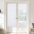NICETOWN Pure White Magnetic Blacktout Door Curtain for French Window | Room Darkening, Thermal Insulated, Temporary, Roman Roll Up Shade for Glass, Front Back Kitchen Window, 1 Panel, W30 x L72 by NICETOWN