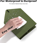 Tissue Box Cover for PU Leather, Modern Simple Solid Color Holder Square Tissue Bag, Ideal for Bathrooms,Office,Car,Nightstand,Outdoor Tent,Dining Table,5"X5"X5", Single Green - Image 6