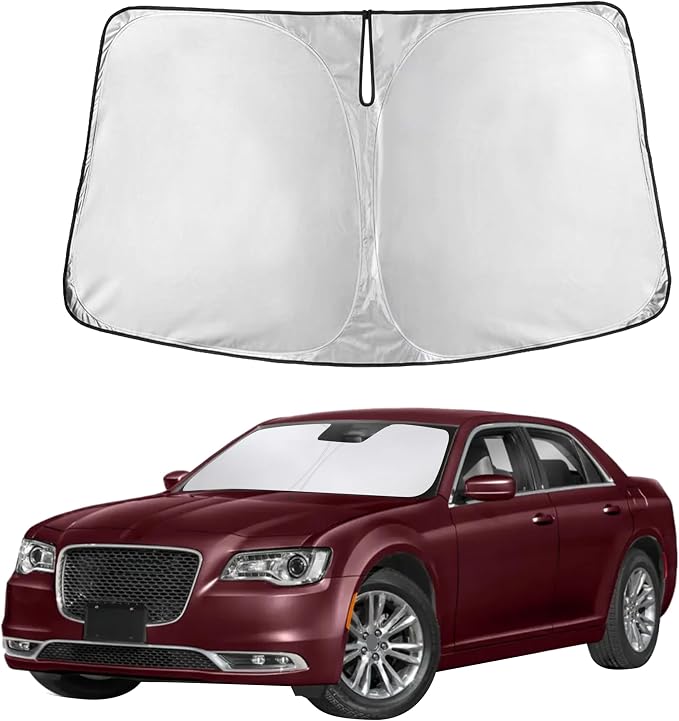 Autovir Windshield Sun Shade Fit for 2011-2024 2025 2026 Chrysler 300 | Sunshade, Front Car Window Shades Sun Visor, Blocks UV Rays & Heat, Car Accessories by Autovir