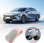 HZEL Bling Sunglass Holder for Car Sun Visor, Magnetic Leather Crystal Rhinestones Vehicle Eyeglasses Visor Clip, Diamond Automotive Glasses Hanger Mount, Universal for SUV RV Truck (Pink/White) - Image 4
