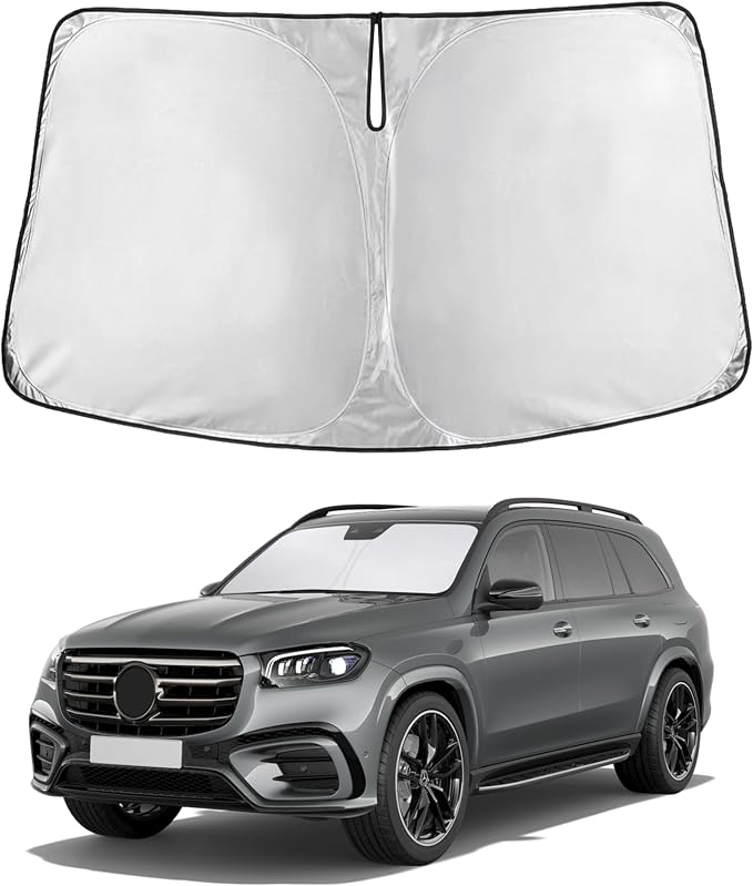 EcoNour Windshield Sunshade Compatible for Mercedes Benz GLS 2020-2025 2026 | Sun Visor for Front Windshield & Window Sun Shade Cover, UV Heat Blocker & Protector, Car Accessories by EcoNour