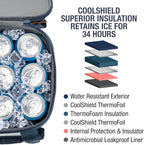 CleverMade Pacifica Collapsible Cooler Bag, Small Travel Cooler, Cool Gray | Keep Drinks Cold and Pack Light | A Reinforced Base, Storage Pocket, Bottle Opener, and Shoulder Strap Add Outdoor Utility - Image 7