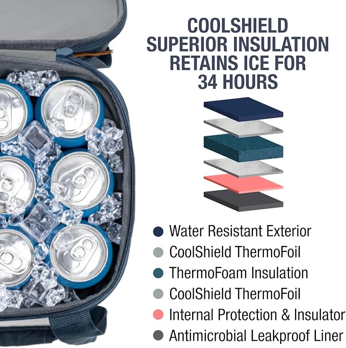 CleverMade Pacifica Collapsible Cooler Bag, Large Travel Cooler, Ocean | Keep Drinks Cold and Pack Light | A Reinforced Base, Storage Pocket, Bottle Opener, and Shoulder Strap Add Outdoor Utility - Image 7