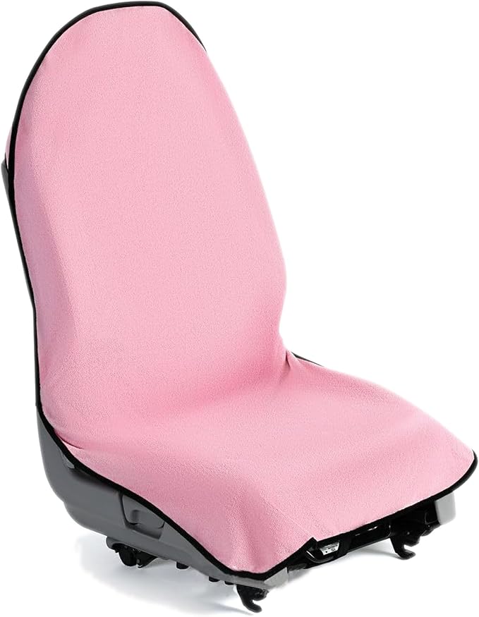 Waterproof Towel Car Seat Cover, Sweatproof Non Slip Towel Carseat Cover, Machine Washable Vehicle Bucket Frontseat Protector Accessories, Universal for SUV, Sedan, Truck (Pink) - Image 2