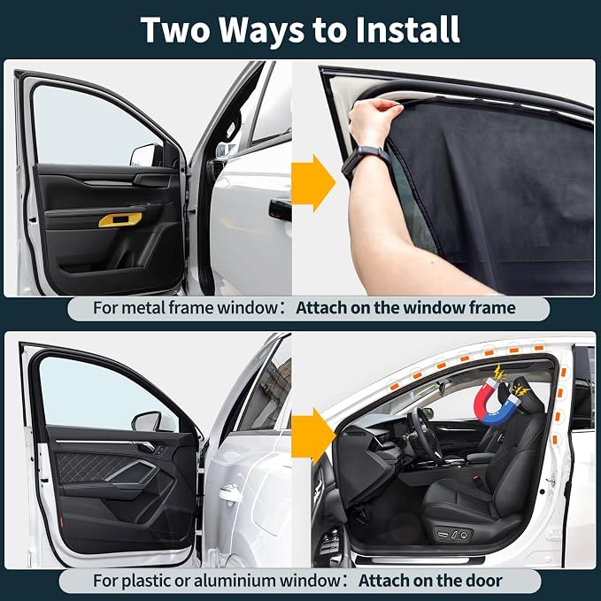 Magnetic Car Side Window Sunshade for Camper Vans Passenger Vans Front Window Shade for Driving Large Size Fit Benze Sprinter, Promaster Cargo Van, Ford Transit - Image 7