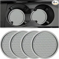 ZSDY Car Cup Coaster, 4PCS Universal Auto Non-Slip Cup Holder Embedded in Ornaments Coaster, Car Interior Accessories Sets, Grey by ZSDY