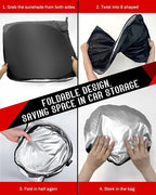 Custom Fit Windshield Sun Shade for Ni-ss-an Sentra 2020-2025 2026 | Foldable, Easy to Install & Store, Full Coverage, 210T Reflective Fabric, Blocks 99% of UV Rays - Image 6