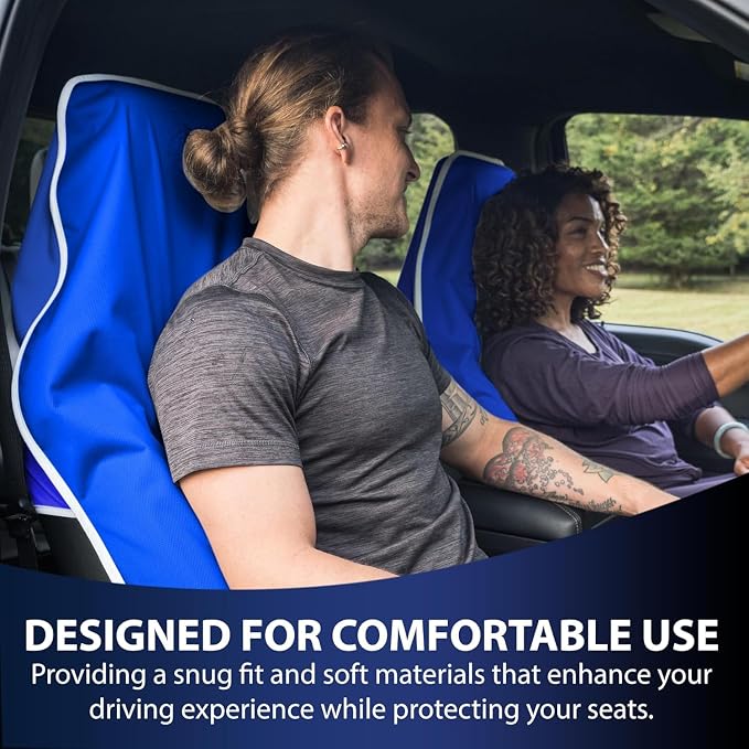 Dri Seats Waterproof Car Seat Towel Cover for Runners, Post Workout, Blue - Image 7