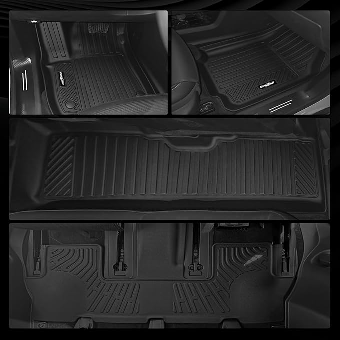 Floor Mats for 2011-2021 Dodge Grand Caravan 7 Seats Accessories | Trunk Mat and Backrest Mats & Door Sill Guard All Weather TPE Protector Odorless Full Set Interior Floor Liners - Image 5