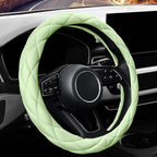 YHONGJT Cute Soft Microfiber Leather Anti-Slip Steering Wheel Cover, Universal 15 Inch for Women Girls, Fit Vehicles, Sedans, SUVs, Vans, Trucks - Neon Green by Unknown