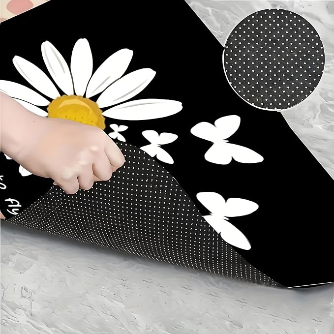Universal Car Trunk Mat 29" x 39", Daisy and Butterfly All Weather Trunk Protection Cargo Liner, Durable Cargo Mat Rear Trunk Liner, Stylish Vehicle Interior Accessories Suitable for Most Car Models - Image 6