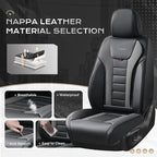 Coverado Car Seat Covers, Front Covers for Cars, Car Seat Cover Front Seats, Automotive Seat Cover, Waterproof, Leather Car Seat Cushion, Universal Interior Covers Seat Protectors for Most Cars - Image 2