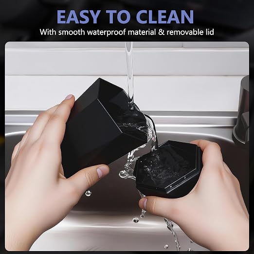 Car Trash Can with Lid, Leakproof, 15 Trash Bags, Black, 1 Pack | Small Garbage Can for Car, Car Accessories for Interior, Multipurpose Organizers and Storage Solutions for Home, Office - Image 5