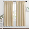 RYB HOME Extra Wide Curtains for Bedroom Living Dining Room 72 inches Long | Thermal Insulated,Privacy,Drapes for Large Window,Triple-weave Fabric,For Better Sleep,W62 x L72,Biscotti Beige,2 Panels by RYBHOME