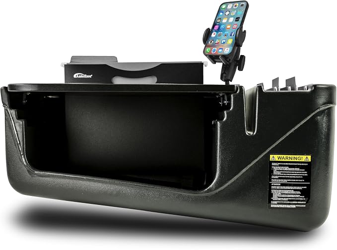 AutoExec AE-FMEF-PI-PM-BT Efficiency FileMaster Car Desk for Your Vehicle Workstation and Mobile Office, Black with 400 watt Power Inverter and Phone Mount - Image 3