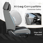 Coverado Car Seat Covers, Seat Covers for Cars, Waterproof Leather Auto Seat Protectors, Leather Car Seat Cushion, Car Interiors Accessories Universal Fit for Most Cars - Image 5
