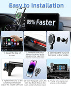 PZK Car Phone Holder for Toyota Prius 2023-2025 2026 Accessories 12.3-Inch | Strong Magnetic 15W Fast Wireless Charger Car Phone Mount with Sunglasses Storage Box 360° Rotation Magsafe Phone Stand - Image 8