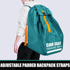 Car Seat Travel Bag for Airplane, Padded Strap Car Seat Bags for Air Travel | Large Car Seat Bags for Air Travel, Carseat Storage Bag Backpack for Airport, Carseat Cover Travel - Baby Travel Essential - Image 2