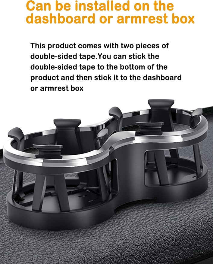 Car Cup Holder Expander with Adjustable Base Fits Mugs & Ashtray | Fit Bottle within 2.7”|With Expandable Base|2 in 1 Cup Holder Adapter| for Car with Expandable Insert - Image 5