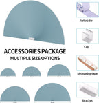 Myshade Arch Window Shades Half Circle Light Filtering Cellular Shades Cordless No Drill Blinds for Windows Half Moon Honeycomb Fabric No Tools Shades Easy Install (1PCS Blue 48" W X 24" H) - Image 5