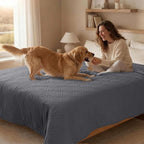 100% Waterproof Dog Bed Cover Pet Blanket, Gray+Gray (30"x30") | ,7-Layer Reversible Couch Covers for Dogs Met for Sofa Furniture Car Camping - Image 8