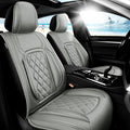 Fit Tacoma Premium Leather Car Seat Covers for Toyota Tacoma 2016-2022 2023 - Waterproof，Breathable，All-Weather Seat Cushion Protecto & Airbag Compatible, Full Set Gray by Unknown