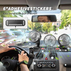 Portable 3-Head Car Cooling Fan with USB Plug | Powerful Airflow Fan for Vehicles Cars Taxi and Road trips - Image 5
