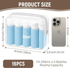 YedsIntu 16 Packs Clear Makeup Bags Cosmetic Storage Bags Waterproof TAS Approved Toiletry Bags PVC Zipper Pouches Organizer Case for Organizing Travel Bathroom - Image 2