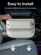 Universal Fit Premium Leather Car Seat Gap Filler Organizer, Center Console Organizer with Card Slots, Clever Gifts for Car SUV Truck Owners (Beige, 2 Pack) - Image 7
