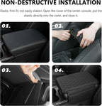 Stacool Upgraded Car Center Console Cover,Microfiber Leather Car Armrest Cover Cushion with 2 Storage Bags,Universal Car Armrest Storage Box (Orange) - Image 5