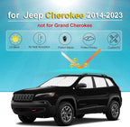 KMF 8pcs Sun Shades for Jeep Cherokee SUV 2014-2023 Accessories (NOT Grand Cherokee),Thicken Full Car Window Covers for Windshield Side Rear, UV Block and Privacy Blackout for Camping - Image 5