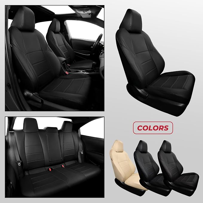 FREESOO Custom Leather Seat Covers for Toyota Corolla SE 2020-2026 | XSE 2023-2025, FX 2025, Sedan, Full Set, Airbag Compatible, Scratch-resistant, Waterproof, Durable Material, Easy-clean - Image 7