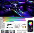 Acrylic Interior Car LED Strip Lights,dreamcolor 6-in-1 Car Ambient Lighting Kit, with APP Control, 622 LED Fiber Optic Strip Lights for Cars,Supports Neon Sync with Music DIY Mode. by Unknown