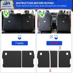 Rongtaod Floor Mats Full Set 7 PCS for 2024-2026 Hyundai Santa Fe 6&7 Seats | for Gas&Hybrid, Floor Liner, Trunk Mat with Backrest Mat, 2nd Row Kick Mats, TPE All Weather Santa Fe Accessories - Image 9