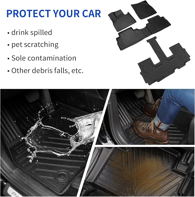 Rongtaod Floor Mats Set for 2020-2025 Hyundai Palisade - Image 4