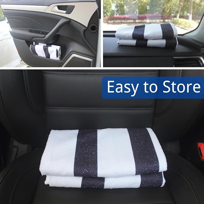 Waterproof Car Seat Cover for Front Seats, Protector for Cars SUVs Trucks, Sweat Towel Seat Covers Bucket for Gym,Workout,Beach,Hiking,Running (American Flag Black, 1PC) - Image 7