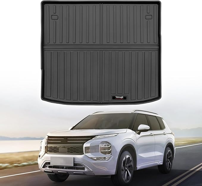 Custom for 2022-2026 Mitsubishi Outlander 5 Seater Cargo Mats Trunk Liner All Weather TPE Protection Mat Accessories (Not for PHEV or Sport) by Yonugli