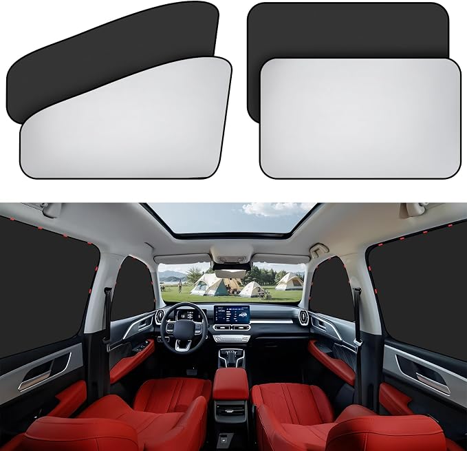 ZATOOTO Side Window Sunshade for Protecting Privacy,Magnetic Universal Fit | Black Side for Heat Absorption & Privacy,Silver Side for Sun Reflection & Cooling,Magnetic Quick, Effortless Installation - Image 8
