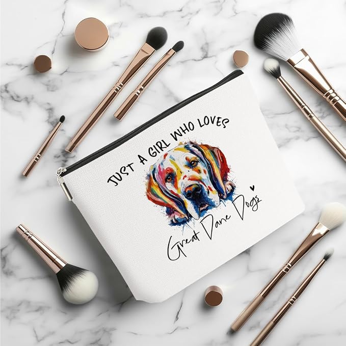 Great Dane Gifts Makeup Bag Great Dane Dog Lovers Cosmetic Bag | Travel Organizer Bags Makeup Pouch, Christmas Birthday Friendship Animal Lovers Gifts for Women Girls Sisters - Image 3