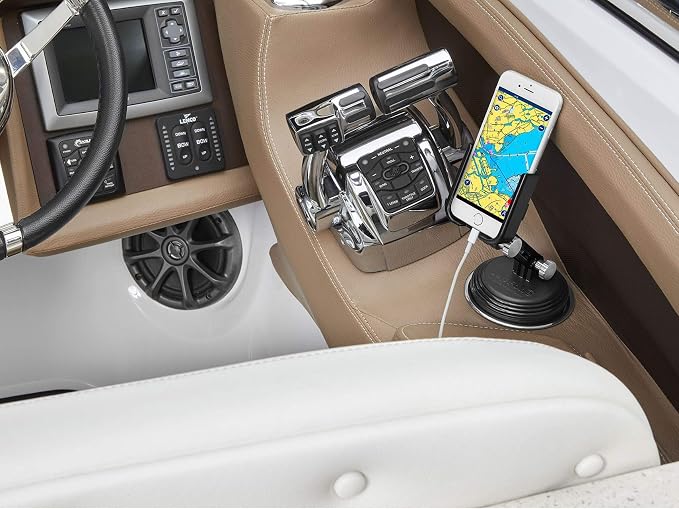 WeatherTech CupFone with Extension – Adjustable, Universal Cup Holder Cell Phone Mount Car & Truck Accessory – Best Design for iPhone & Smartphone Charging – Black Plastic Knobs - Image 7