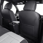 EKR F150 Seat Covers Custom Fit for(2 Door,SuperCab/Extended Cab) 2015-2020 Ford F150 XL/XLT/Lariat & 2017-2022 F250/F350 SuperDuty XL/XLT/Lariat,Easy to Clean-Faux Leather(Black/Gray) - Image 3