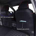 HKZ Corolla Seat Covers Custom Fit for Toyota Corolla 2020 2021 2022 Hybird LE & 2023 2024 2025 2026 Hybrid XLE Leather Car Seat Cover, 5 Seats Full Set (Black+Red) - Image 2