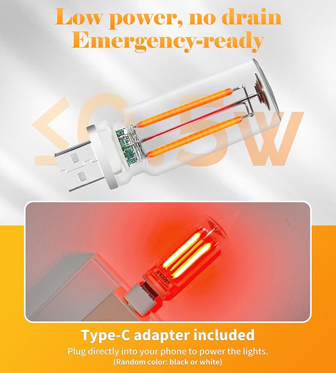 KENANEK 2PCS USB Retro Car Lamp, Touch-Control Portable LED Car Ambient Light, USB Powered Night Lights, Suitable for Bedroom, Camping, Holiday Decorations. (Blue Light) - Image 4