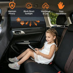 Car Window Shades for Baby, 2 Pack Ice Crystal Cooling Car Sun Shades, Privacy Car Shade Universal Fit SUV Sedan Minivan, Freely Roll Down Car Windows Large - Image 5