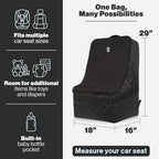 Extra Padded Car Seat Travel Bag for Airplane, Heavy Duty Car Seat Bags for Air Travel Large Durable Carseat Carrier Bag, Airport Gate Check Bag with Padded Shoulder Strap - Image 2
