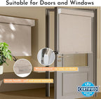 Persilux Blackout Roller Shades for Window Blinds,Cordless,Linen Fabric,Thermal Insulated Fabric UV Protection Shades for Home,Office,Bedroom,Door,Blackout-Beige,30" W X 72" H - Image 3